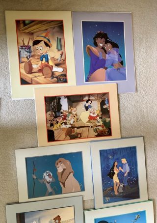 Vtg Disney Store 1993 - 2000 Lithograph Peter Pan Aladdin Snow White Lion King 2