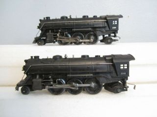 2 Vintage Prewar Lionel Trains 224 & 224e Diecast Locomotives Look Run