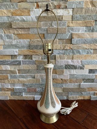 Vintage Mid Century Quartite Creative Genie Bottle Table Lamp Atomic
