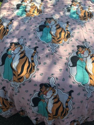 Disney Aladdin Pink Rajah Jasmine Vintage Twin Bed Spread Comforter Blanket