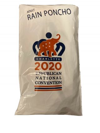 2020 Republican National Convention Donald Trump Charlotte Logo Rain Poncho Rnc