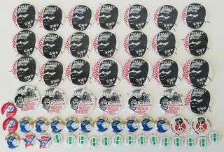 59 Vintage 1972 Socialist Workers Party Presidential Campaign Pinback Buttons