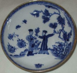 Unusual 18th Century Early Chinese Export Porcelain English Shape Saucer