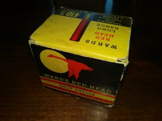 Empty Vintage Collectible Wards Red Head Long Range 410 Ga.  Shell Box/ammo Box