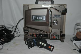 Eiki Model Sel - 0 Slim Slot Load Vintage Portable Film Projector W/ Remote