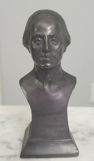 1932 George Washington Bronze Commemorative Bust Almar Metal Point Marion Pa