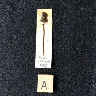 Benjamin Harrison Presidential Campaign Stick Pin Pinback 1888