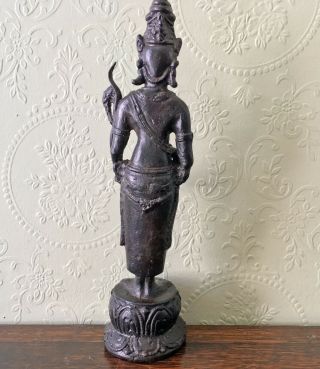 Antique Chinese Tibetan Bronze Figure of Deity God 3