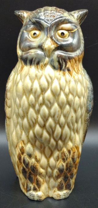 Owl Ceramic Glazed 8 " Owl Figurine Statue Stewart 