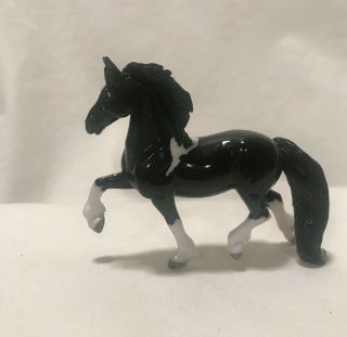 Breyer Stablemates Cm Custom Etched Glossy Friesian