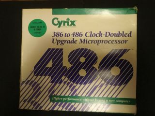 Vintage Cyrix 386 To 486 Clock - Doubled Upgrade Microprocessor Cx486drx2 - 33/66gp