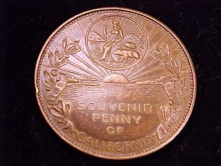 1915 Panama Pacific Int ' l Expo Large Copper w/ Indian 