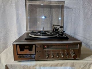 Vintage Zenith Is 4100 Am/fm Stereo Cassette Receiver W/turntable
