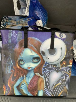 Disney Parks Jack And Sally By Jasmine Becket - Griffith Tote Bag