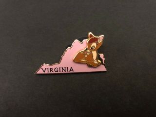 2002 Disney World Pin State Character Series Virginia 14959 Bambi Old Dominion
