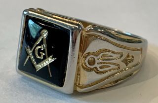 Vintage Masonic G Ring 18kt Gold Filled