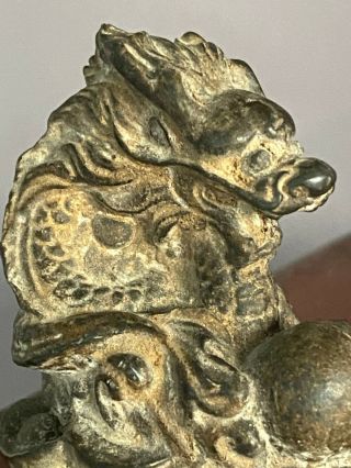 Magnificent Antique 19th Century Chinese Carved Stone Dragon Scroll Weight