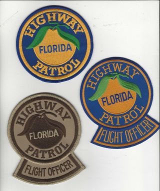 Fla Highway Patrol Flight Officer Set Of 3
