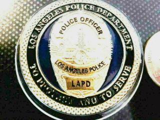 Rare Los Angeles Police Department Gold On Blue Blue Lives Matter Challenge Coin