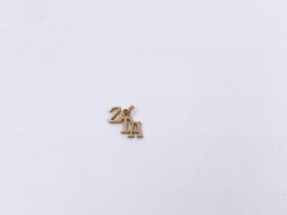 Vintage 10k Gold Zeta Tau Alpha Sorority Fraternity Lavaliere Pendant Charm