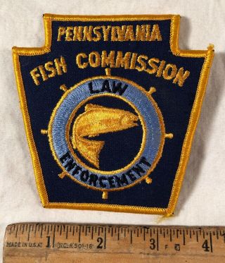 Vintage 1980s Pennsylvania Fish Game Commission Patch Law Enforcement