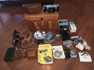 Vintage Stereo Realist Camera Case Flash Filters Manuals 3d 35mm David White
