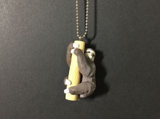 Qualia Japan Exclusive Three - Toed Sloth Mascot Pvc Keychain Mini Figure B