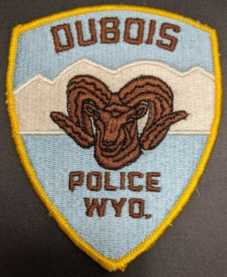 Dubois Wyoming Police Patch Wy Sheriff Enforcement Safety Patrol Agency Bureau
