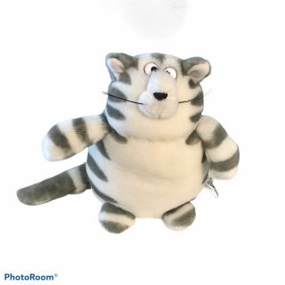 B Kliban Gray Striped Cat Plush Stuffed Toy Russ Berrie Caress Soft Pet 8 "