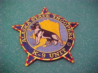 Alaska State Troopers K - 9 Issue Police Patch Shoulder Size Style