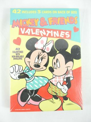 Vintage Disney Mickey Mouse & Friends Valentines Cards And Envelopes Mm