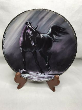 Collectible Horse Plate By Kim Mcelroy " Shadow Dancer " Bradford Exchange