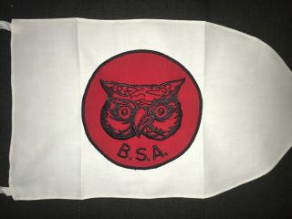 Boy Scout Vintage Owl Patrol Flag,  1960’s Or 70’s ? Vg