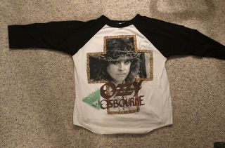 Vintage 88/89 Ozzy Osbourne No Rest For The Wicked Tour Shirt And Backstage Pass