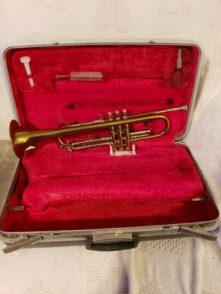 Vintage Reynolds Medalist Trumpet With Case And Mouthpiece 130086