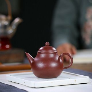 190cc Chinese Yixing Zisha Purple Clay “thin Bisque”teapot Mark Zhongguo Yixing