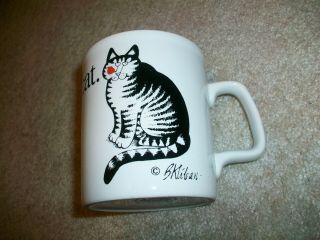 Vintage Kliban Cat Mug Cup Love A Cat,  Kiln Craft,  England