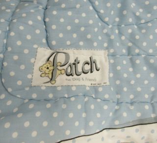 Vtg Sue Hall Snatch/Patch Dog Twin Comforter Blanket Sheets Pillow Case Bedding 2