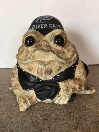 Toad Hollow Born To Ride Biker Babe 5.  5 " Motorcycle Figurine