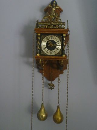 Vtg Warmink Wuba Dutch Wall Clock From Holland