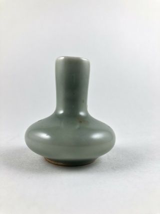 An Antique Chinese Celadon Glazed Miniature Porcelain Vase