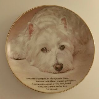 Danbury Beloved Westies " Someone To Comfort " Decorative Plate