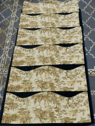 6 Vintage 55 Linen 45 Cotton French Country Style Pattern Window Valances