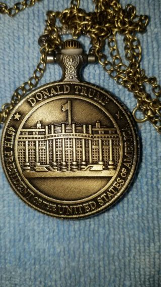 Donald Trump Pocket Watch White House Seal Of The 45th President Of Usa