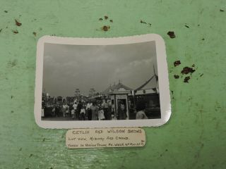 Circus Photo,  Cetlin & Wilson Shows,  Midway & Crowd,  Uniontown,  Pa.