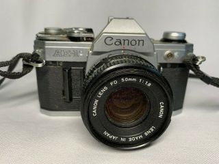 Vintage Canon Ae - 1 35mm Slr Film Camera Kit With Fd 50 Mm Lens