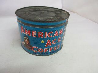 Vintage Advertising American Ace Coffee Tin Collectible 276 - F