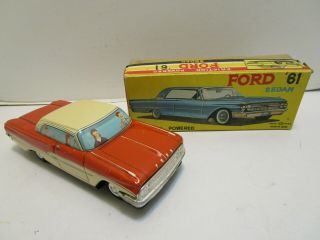 Vintage T.  N.  Nomura Japan Tin Friction Ford 61 