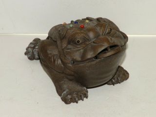 Vintage Chinese 3 Legged Money Frog Toad - Prosperity Wealth Metal Bronze ?