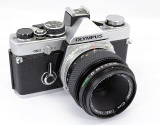 Olympus Om 2 Md,  Vintage 35mm Camera & Lens Zuiko Auto - Macro 1: 3,  5 50mm